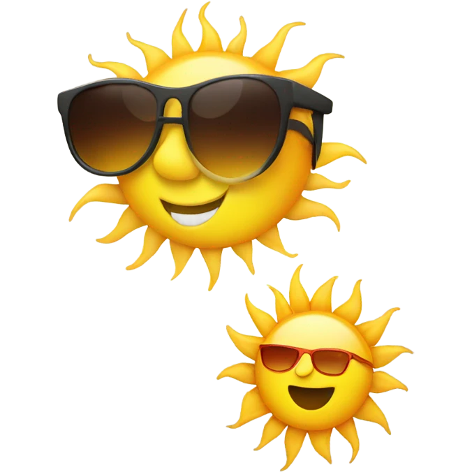Sun with sunglasses emoji