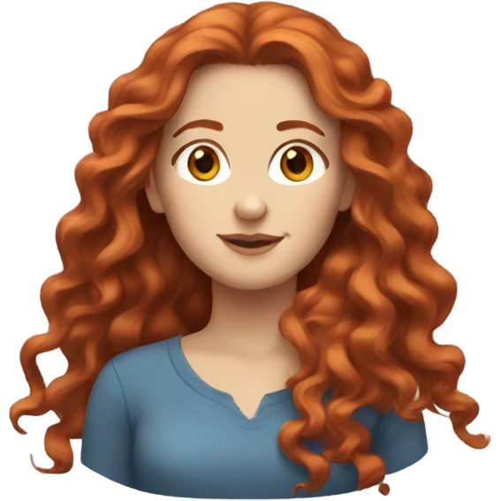 a white girl with red hair  emoji