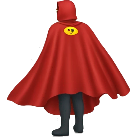 RED SUPER HERO CAPE emoji