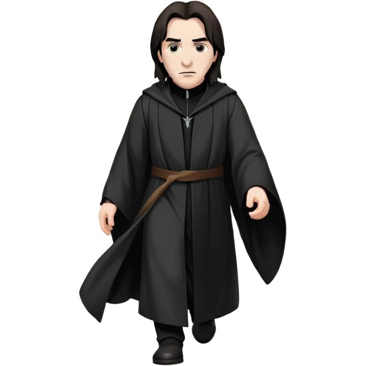 Professor Snape chasing Harry Potter down a hallway emoji