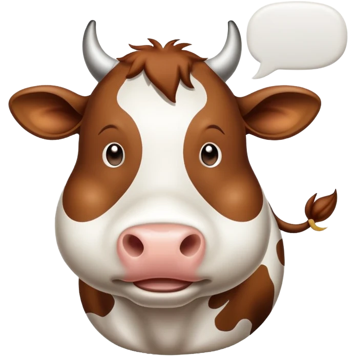 En ku som sier mø emoji