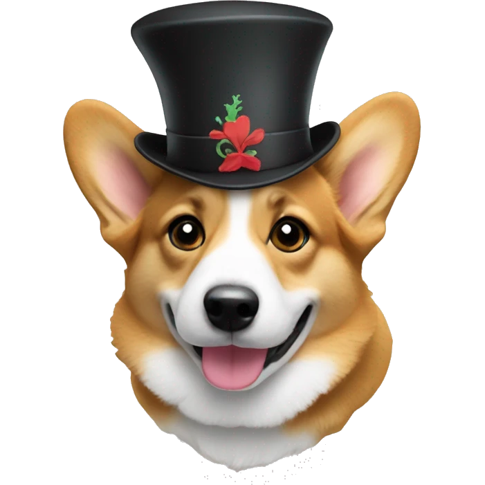 Welsh Corgi with a hat  emoji
