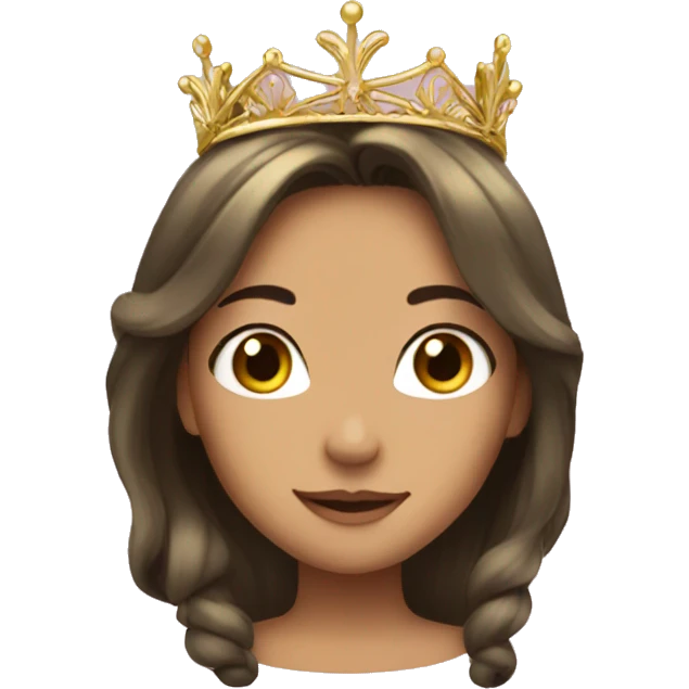 dainty gold tiara princess emoji