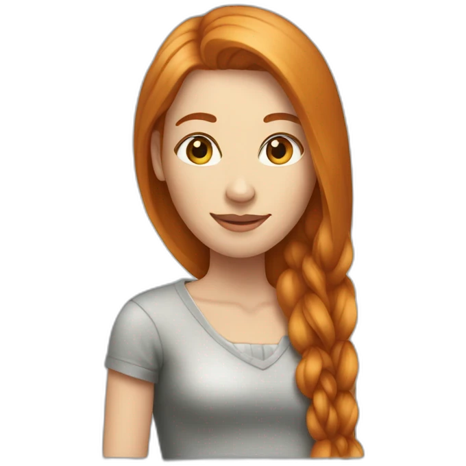 pretty-woman-with-long straigh ginger hair emoji
