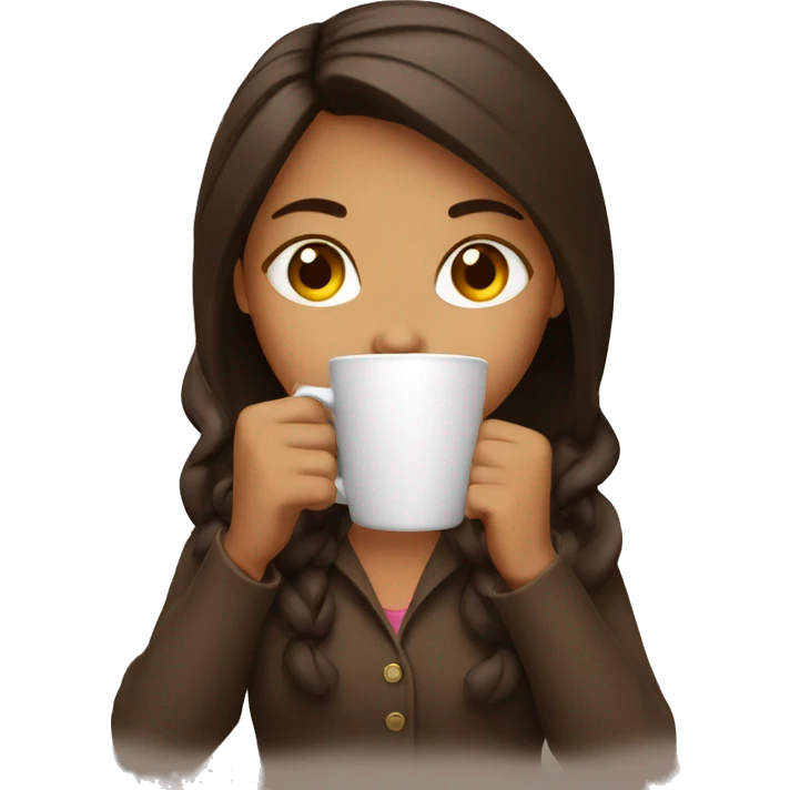 girl drinking coffee  emoji