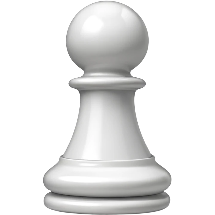
chess pawn piece object, 3D cartoon, glossy material, soft shadow, mobile game icon style, centered, clean background, no text, no watermark
 emoji