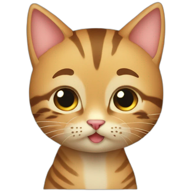 Chat avec un chat d anniversaire  emoji