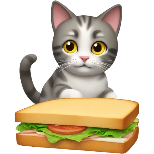 Cat with sandwich  emoji