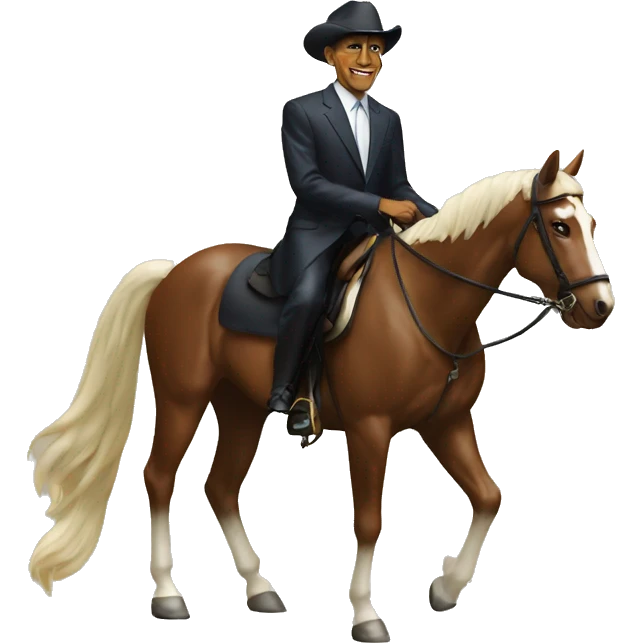 Barack Obama on a horse emoji