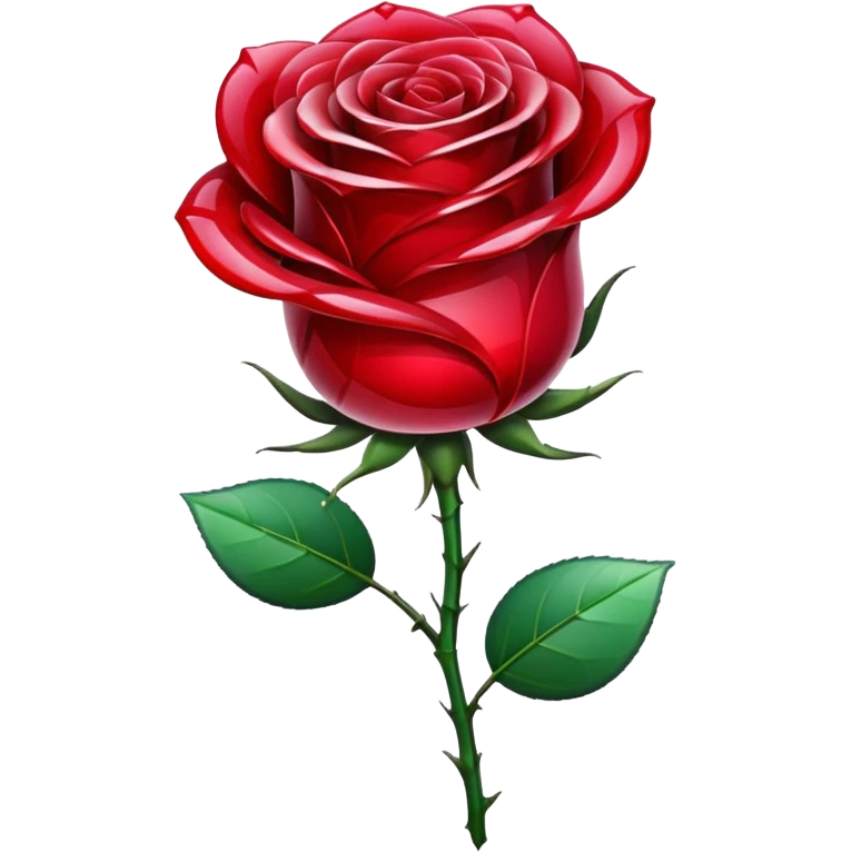 A rose made of ruby glass emoji