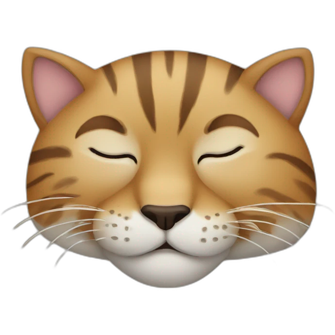 Big cat sleeping emoji