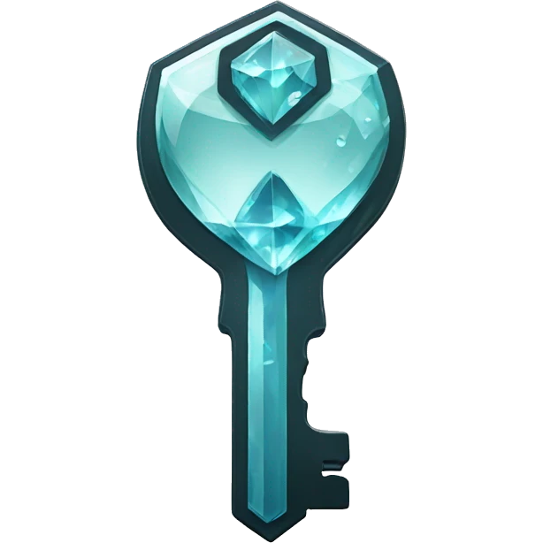 glass key / with diamonds emoji