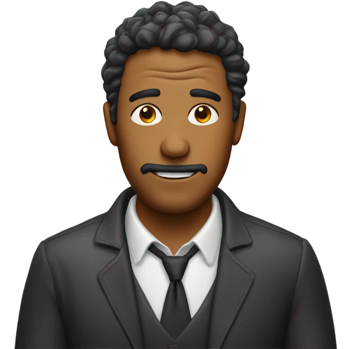 A man with glue on his face  emoji
