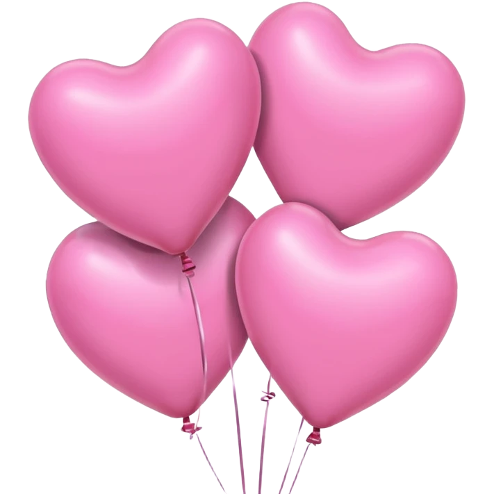 pink heart balloons emoji