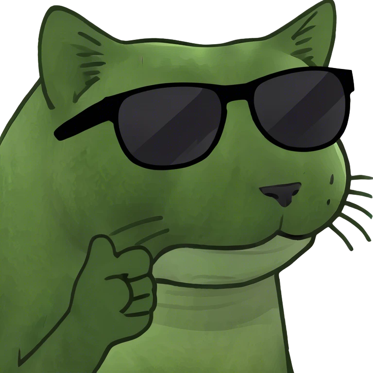Cat with sunglass emoji