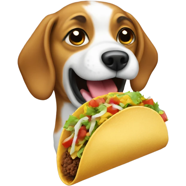 Dog eat taco  emoji