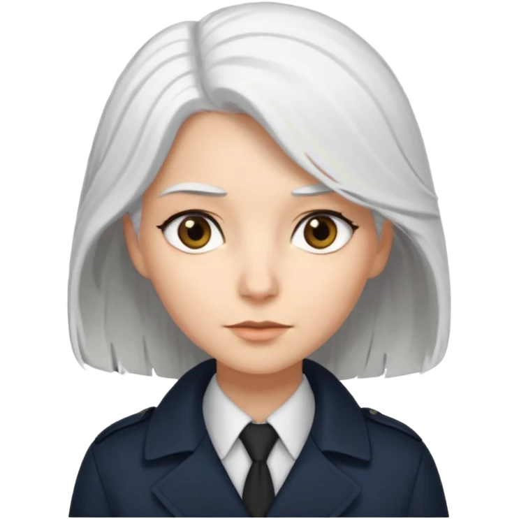 Generate 
1 detective she's white hair covered light eyes fair skin
1 detectective she's black NO HIJAB HAIR OUT BROWN skin  emoji