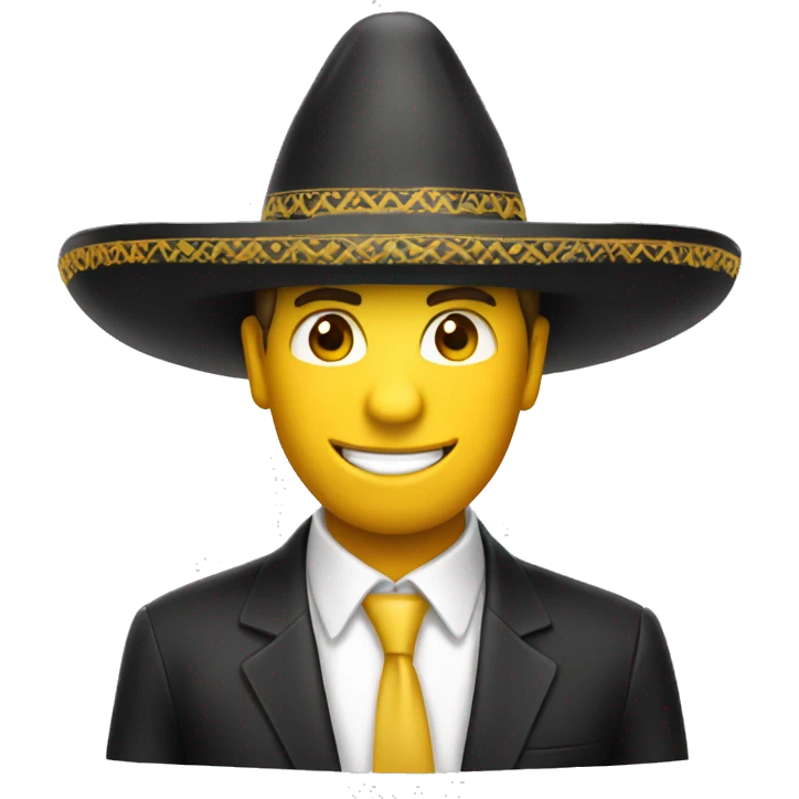 emoji sombrero monóculo formal fino emoji