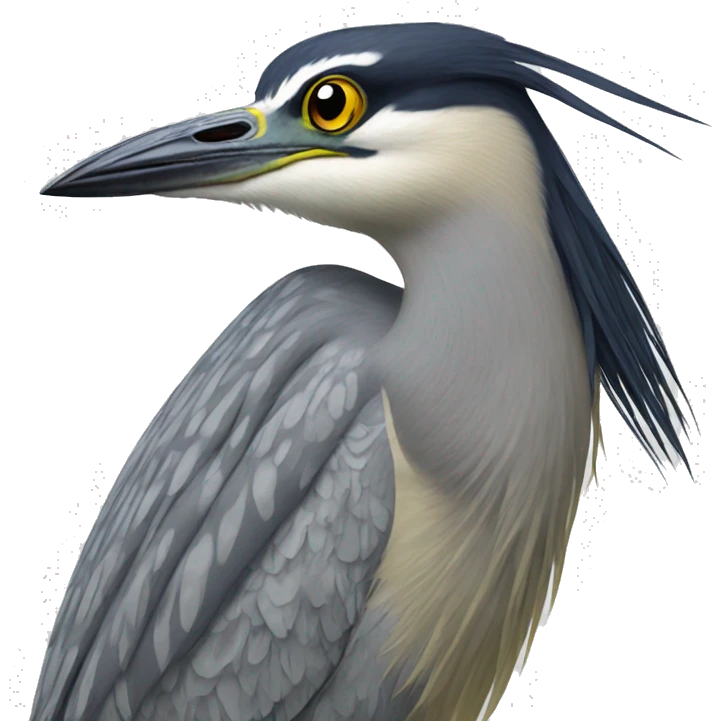 Yellow-crowned Night Heron  emoji