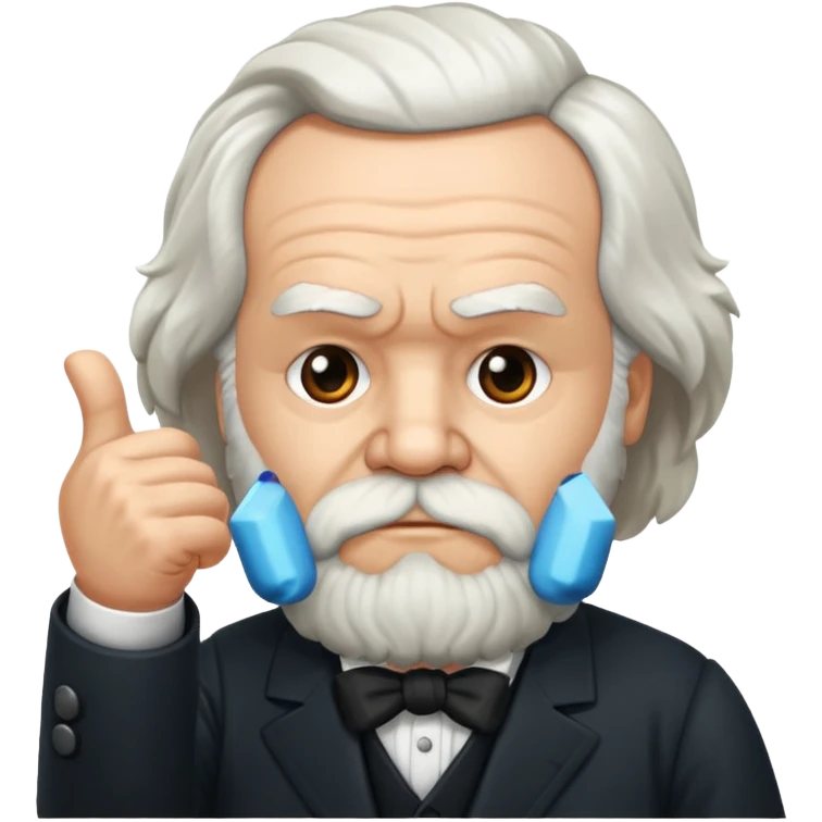 karl marx giving a thumbs down emoji