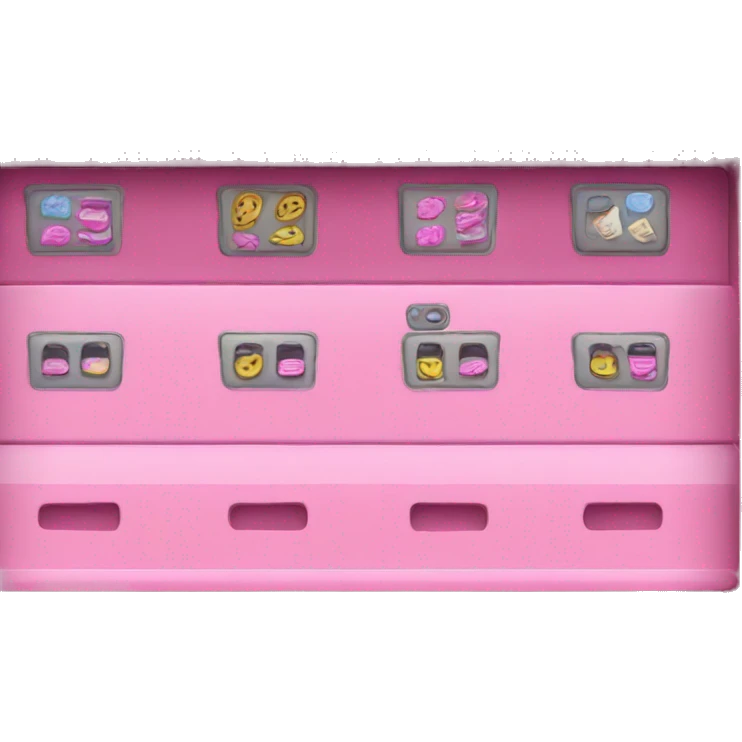 pink vending machine with pads inside emoji