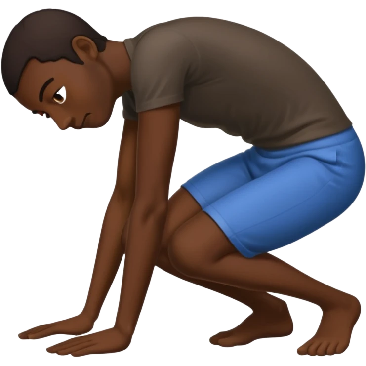 Nude big black booty bent over in the doozy position  emoji