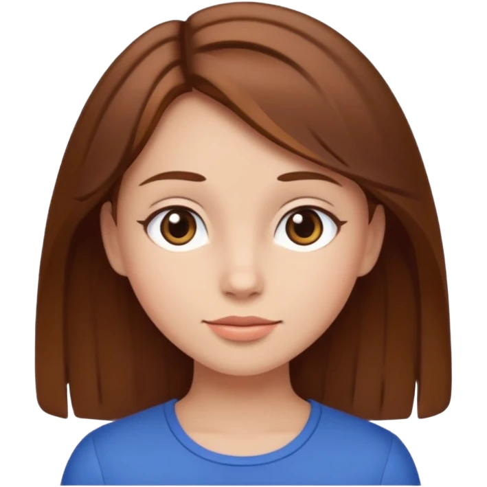 full body girl with brown hair emoji