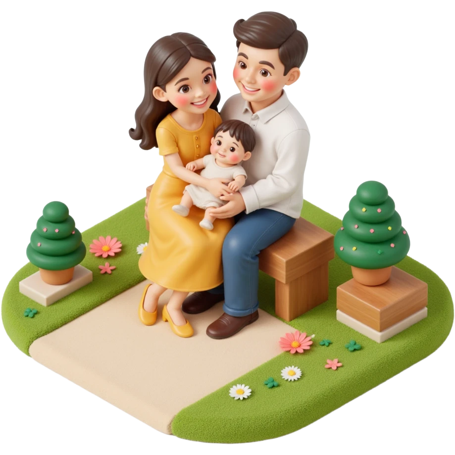 family photo in 3d emoji