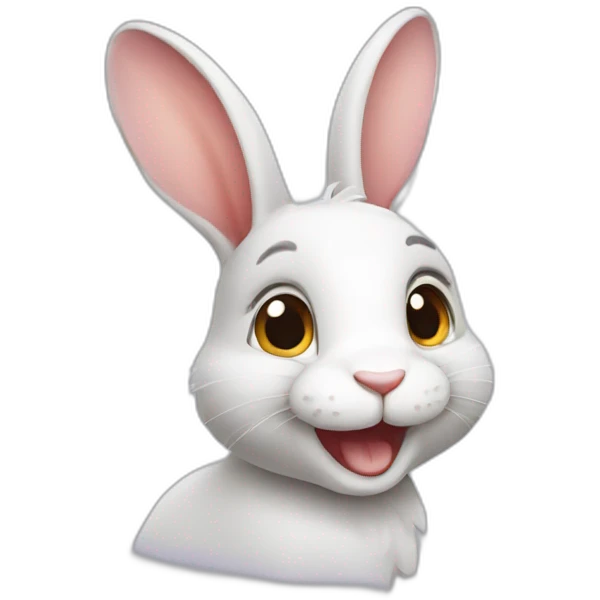 Happy rabbit emoji