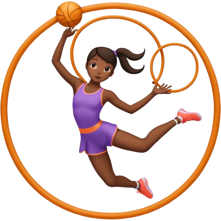 girl doing aerial hoops silhouette  emoji