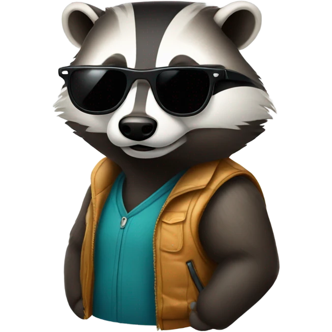 Badger wearing sunglasses emoji