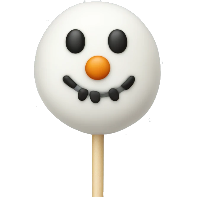 Snowman cake pop  emoji