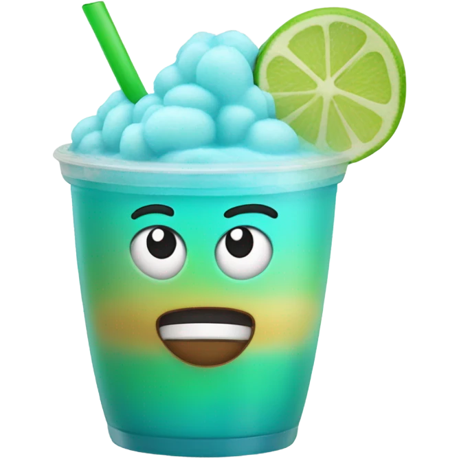 Baja blast slushie emoji