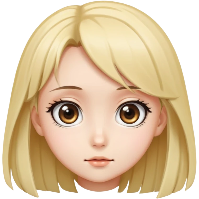 Anime girl's head emoji