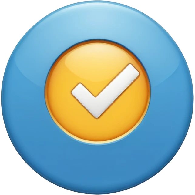 Small blue verified badge that are used in social media  emoji