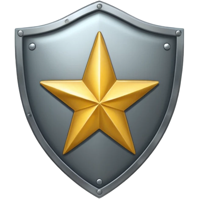 a shield with a star in it - air bnb style emoji