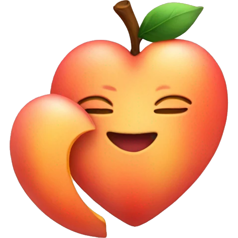 heart and peach emoji