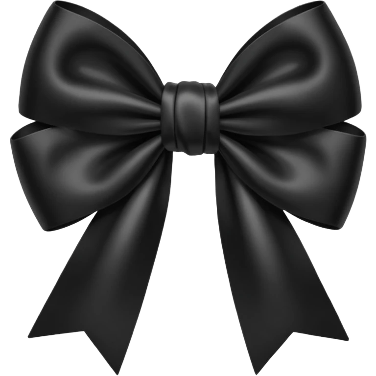 I want a black bow emoji