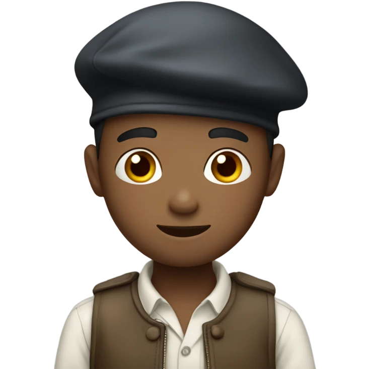 Boy wearing a beret ￼speaking French  emoji