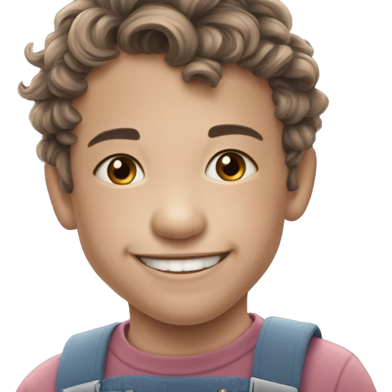 cute kid smiling warmly emoji