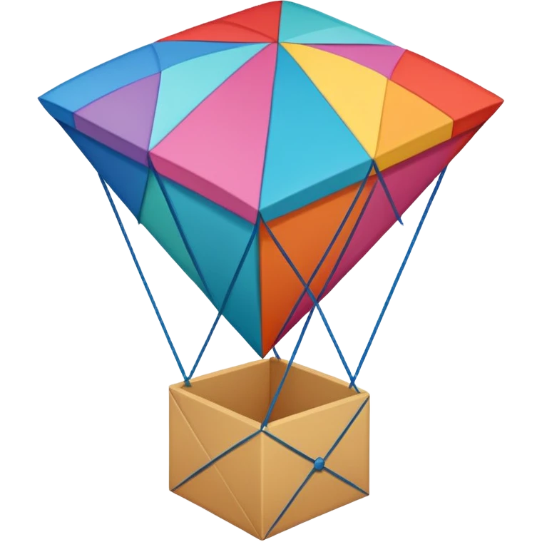 box type kite emoji