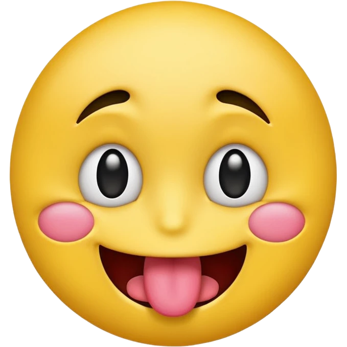 Fassa um emoji simples aquele da carinha amarelo dando língua e dando coloco de forma bem rebelde emoji