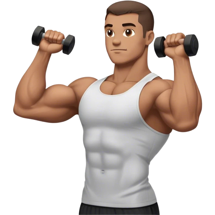 side view guy doing bicep-curls emoji