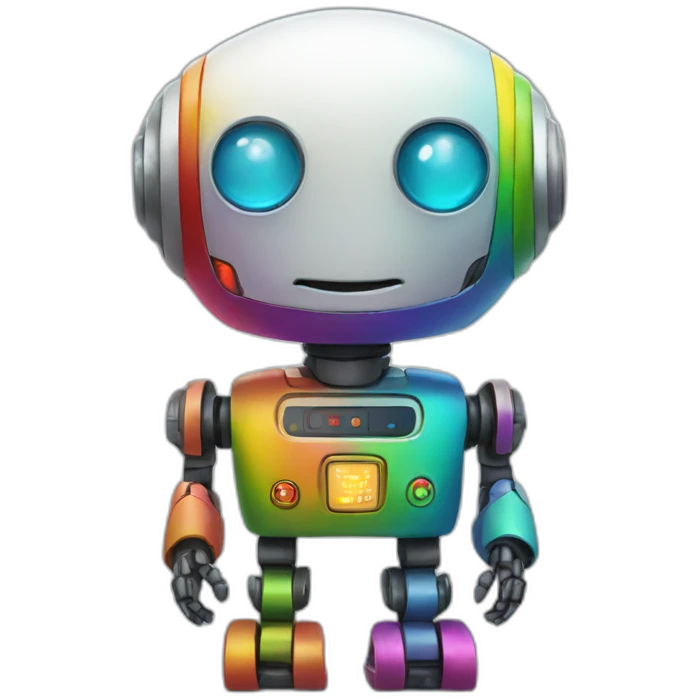 rainbow robot emoji