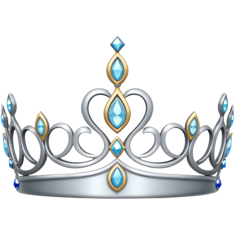 A gorgeous silver tiara  emoji