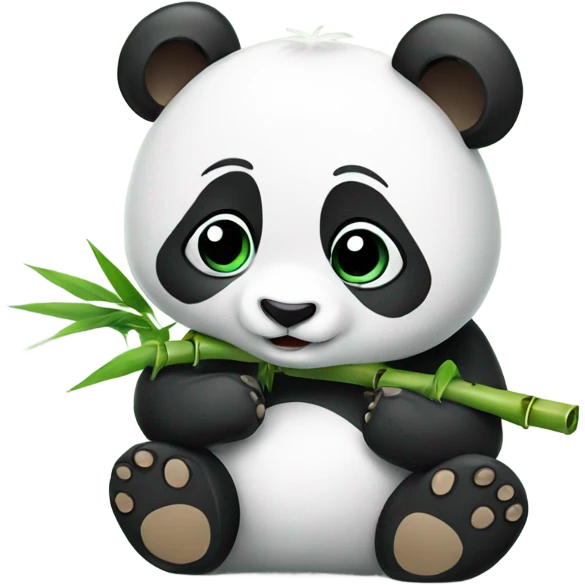 Panda with bamboo emoji