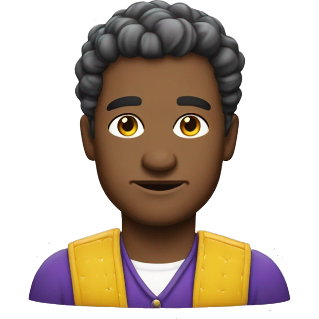 pierre précieuse violette avec des cristaux jaunes emoji