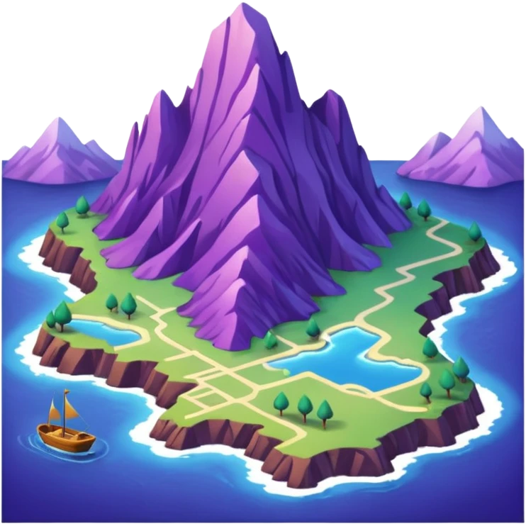 purple land map emoji