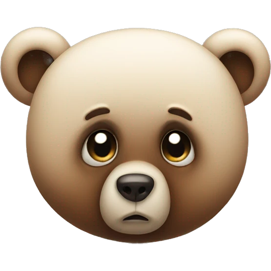 Sad bear with big sad eyes emoji