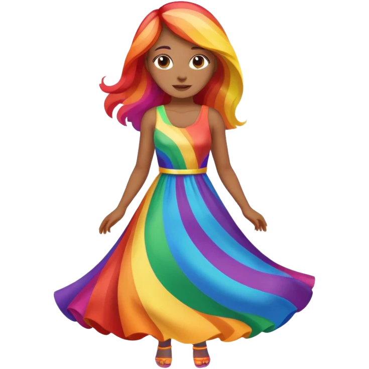 rainbow dress emoji